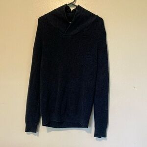 L.O.G.G label of grade goods H&M midnight blue shawl collar cotton sweater med